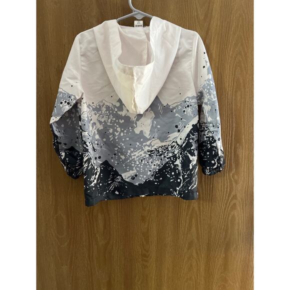 Hooded Print Windbreaker Jacket | Boys/Toddler 5Y Mountain Range Graphic - Picture 2 of 4